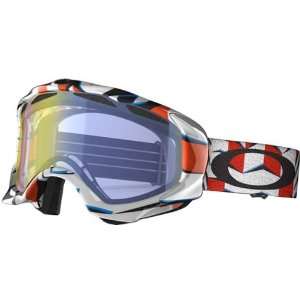  Oakley Twisted Cubism Red Adult Snow Snowmobile Goggles Eyewear 