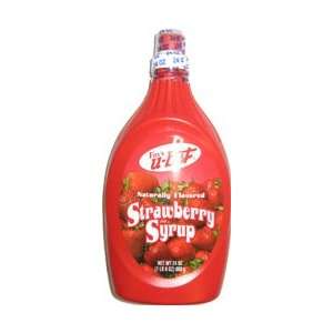 Foxs Strawberry Flavor Syrup 24oz   6 Unit Pack  Grocery 