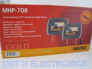 Metrik MHS 708 7 TFT/LCD Headrest Monitor w/ Pillow  