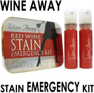 WINE AWAY EMERGENCY KIT, BLEACH FREE STAIN REMOVER, NEW  