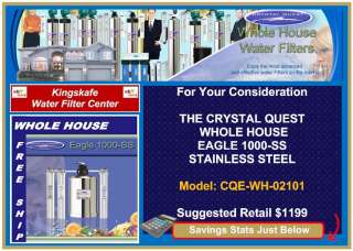 CRYSTAL QUEST WHOLE HOUSE 350,000 GALLON WATER FILTER 1  