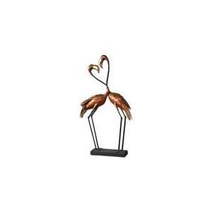    Uttermost Copper Bronze Flamingo Love Sculpture