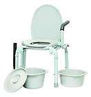 Drop Arm Commode  Adjustable Height with Removable Back
