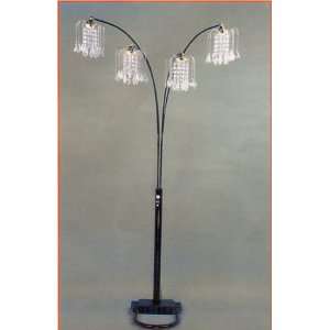  BEAUTIFUL CRYSTAL DESIGN OVERHEAD SOFA LAMP IN BLACK