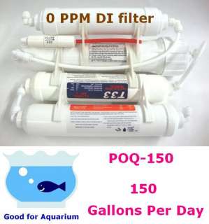 0PPM Portable 150GPD Reverse Osmosis RO+DI Filtration  