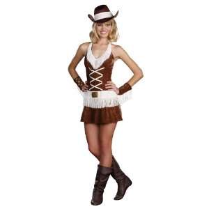   Party By DreamGirl Howdy Partner Teen Costume / Brown   Size Large