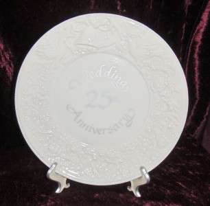 25th ANNIVERSARY COLLECTIBLE PLATE W/EASEL PORCELAIN  