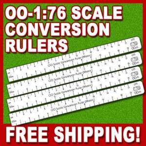 OO   176 Scale Conv. Rulers (Metric)   