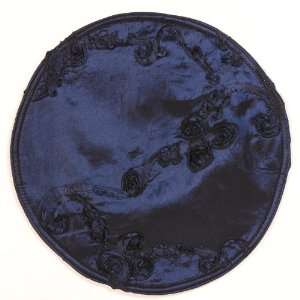  Navy Blue Ribbon Taffeta Chargers Center Round Placemats 