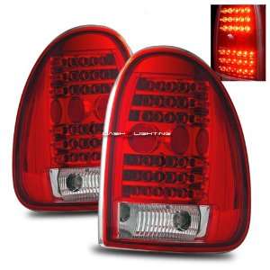  96 00 Plymouth Grand Voyager LED Tail Lights   Red Clear 