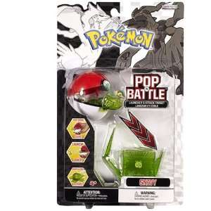 Snivy Pokemon B&W Pop n Battle Mini Figure Launcher & Attack Target