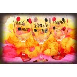Personalized Wine Glass   Great Bridesmaid Gift Idea  