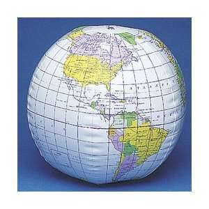  One Inflatable World Globe Beach Ball Pool Toy Party Favor 