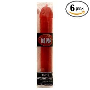  Adult Candy Shoppe Cocksicle Ice Pop, Cherry (Pack of 6 