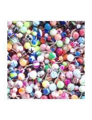 Belly Ring Assorted Lot of 25 Belly Button Rings Assorted Navel Rings 