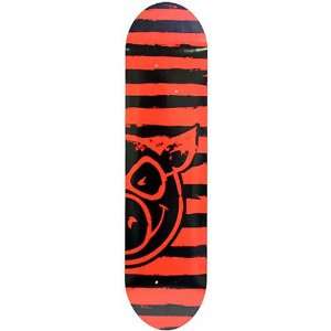 Pig Hellbent Punk Stripe Skateboard Deck (7.5, Red)  