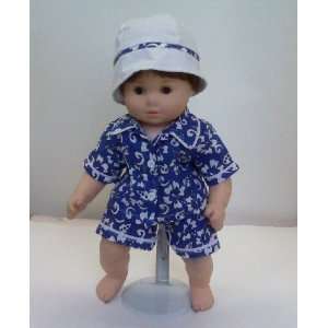   Doll Clothes   Hawaiian Boy Short Set   for 15 Bitty Twin Boy Doll