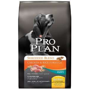 Purina Pro Plan Dry Puppy Dog Food, Shredded Blend Chicken and Rice 