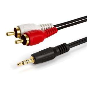 3.5mm Stereo Male to Two RCA Male Audio Cable 25 ft Electronics