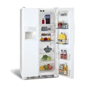   ft. Side by Side Refrigerator with 3 Glass Shelves (White) Appliances