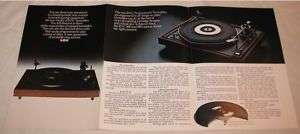 Vintage BIC 980 960 Stereo Turntable 6 Pg PRINT AD 1975  