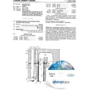  NEW Patent CD for REVERSE OSMOSIS LIQUID PURIFICATION 