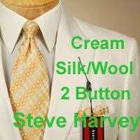 50L Suits   STEVE HARVEY CREAM SILK Mens Suit   H20  