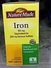 Nature Made Iron 65 mg   300 Tablets Dietary Supplement