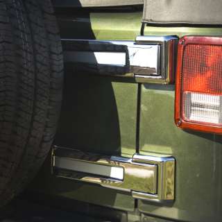 2007 2011 Jeep Wrangler JK Chrome Tailgate Hinge Covers  