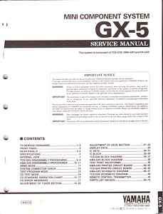 Yamaha ORIGINAL Service Manual For GX 5 FREE US SH  