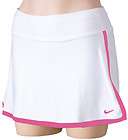 NEW Nike Dri FIT pink border Womens white Tennis Skirt