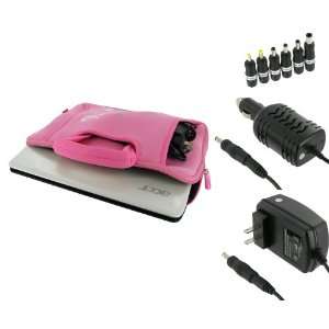 Neoprene Netbook Sleeve Case with 12v Car and Wall Charger for Samsung 