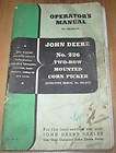 John Deere 226 Two Row Mounted Corn Picker Operators Manual Eff. S/N 