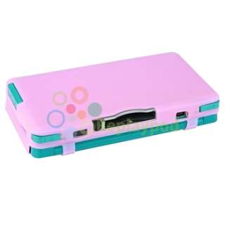   For Game Nintendo 3DS Pink Skin Case Charger Guard Stylus  