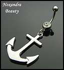 Anchor 316L Steel Navel Belly Ring Body Piercing Jewelry   TJ802