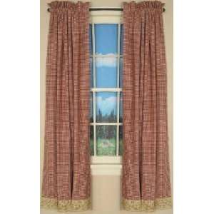  Checker Berry Curtain Panels