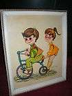 1963 Rose L. Nash Framed Print   Cute Little Girl & Boy On Tricycle
