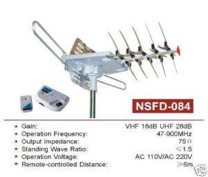 UHF VHF FM Outdoor Antenna with Rotating Remote Control  
