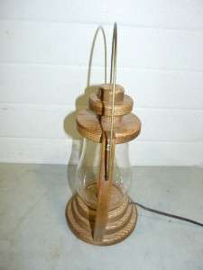 Unique Wood Oil Style Lantern with Electric Flame Light  
