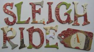 Junkitz *CHRISTMAS* Chipboard Letters Die Cuts  