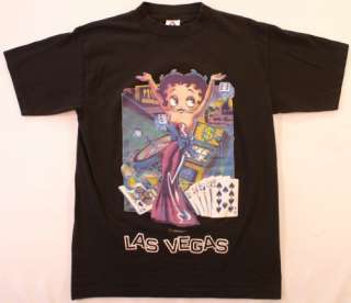 Betty Boop Las Vegas M T Shirt Black Slots Dice Cards  
