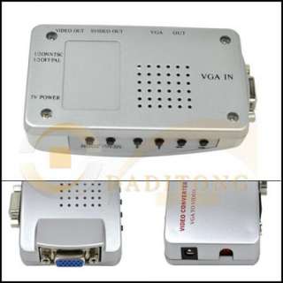 PC VGA to TV RCA S Video Converter Adapter Switch Box  