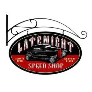  Latenight Speed Shop Vintage Metal Sign 2 Sided