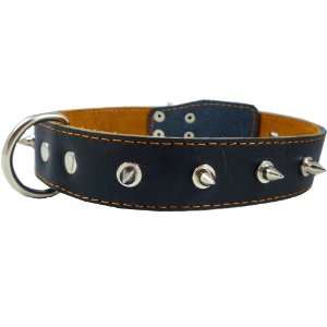  Genuine Leather Spiked Dog Collar for Large and XLarge 