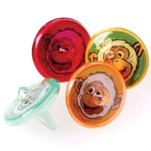    Lets Party By US Toy Monkey Face Spin Tops 