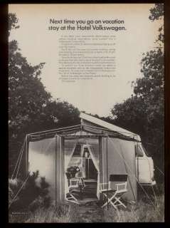 1968 VW Campmobile camper bus photo Hotel Volkswagen vintage print 