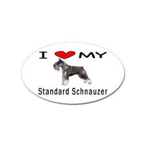  I Love My Standard Schnauzer Oval Sticker 