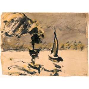   paintings   Emil Nolde   24 x 18 inches   Steamers and sailing boat