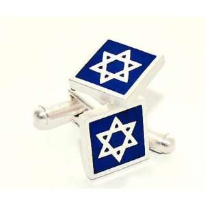  Sterling Silver Cufflinks   Enameled Star 