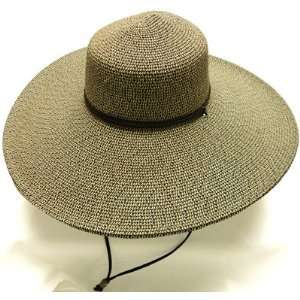  Lady Summer Sun Straw Hat Large Wide Brim Hat with strap 